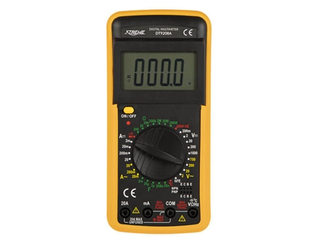 Multímetro digital 1000v con capacitancia y frecuencímetro - dt9208a XTREME