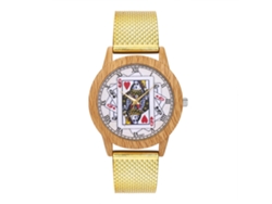 Reloj Analógico De Cuarzo Zhoulianfa Con Brazalete De Malla De Acero Sencillo Y Elegante (dorado)