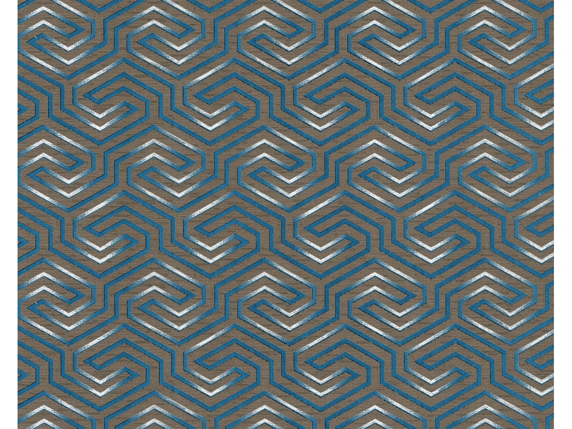 84114Br92 Papel Pintado Estampado Gráfico Ligeramente Texturado con Detalles Metálicos 10 65 M2 EDEM