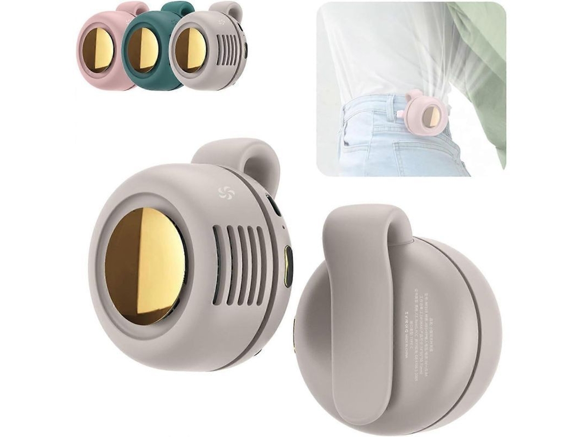 Ventilador Mini Sin Aspas Portátil Clip, 3 Velocidades, Recargable Usb, Para Exterior Y Oficina 2025 Blanco