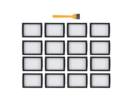 Paquete de 16 filtros de repuesto para Irobot Roomba I y E Series I7 I7 E5 E6 accesorios para aspiradoras con cepillo de limpieza