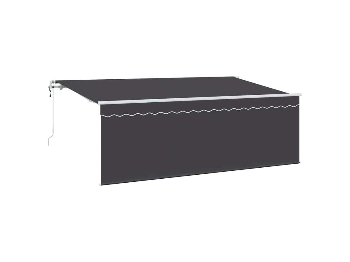 Maison Exclusive - Toldo Retráctil Antracita 350 X 200 Cm Poliéster Y Aluminio