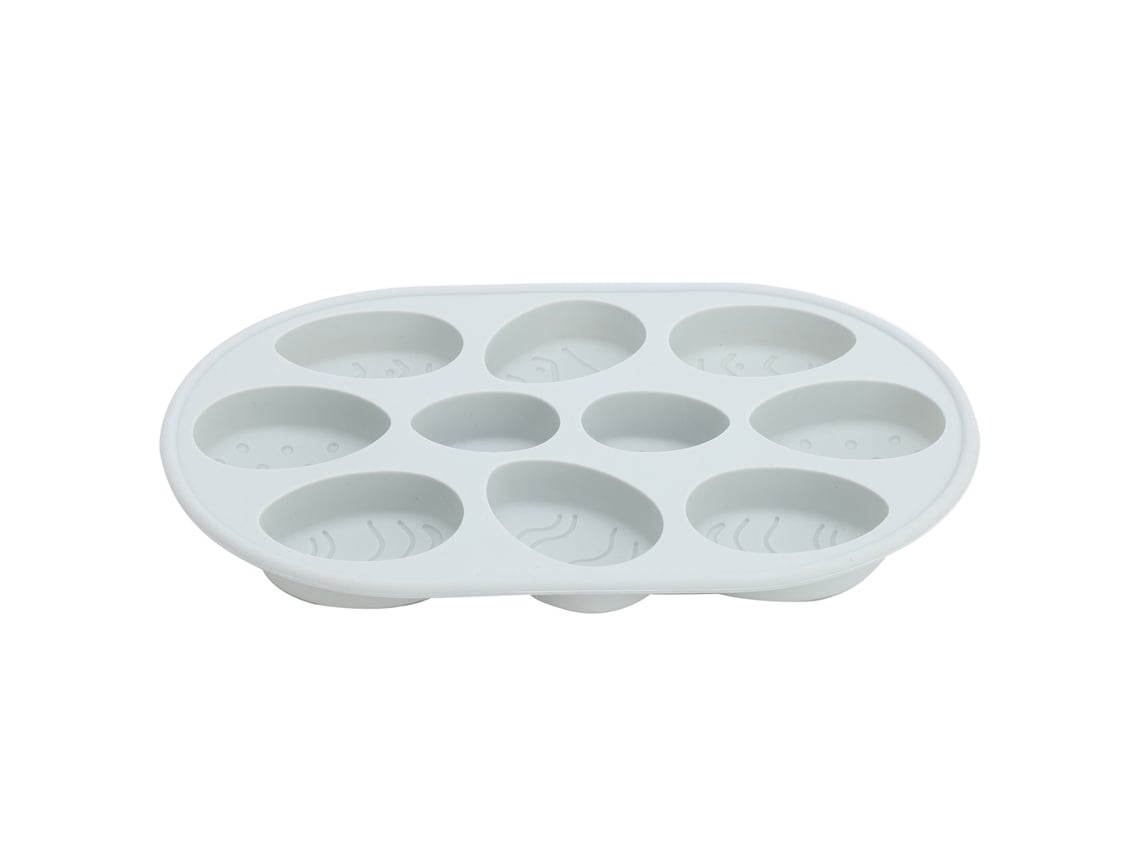 Rebe-molde De Silicona Para Pasteles En Forma De Huevo De Pascua Multifuncional Para Baking, Chocolate Y Jabón Diy (gris Azul)