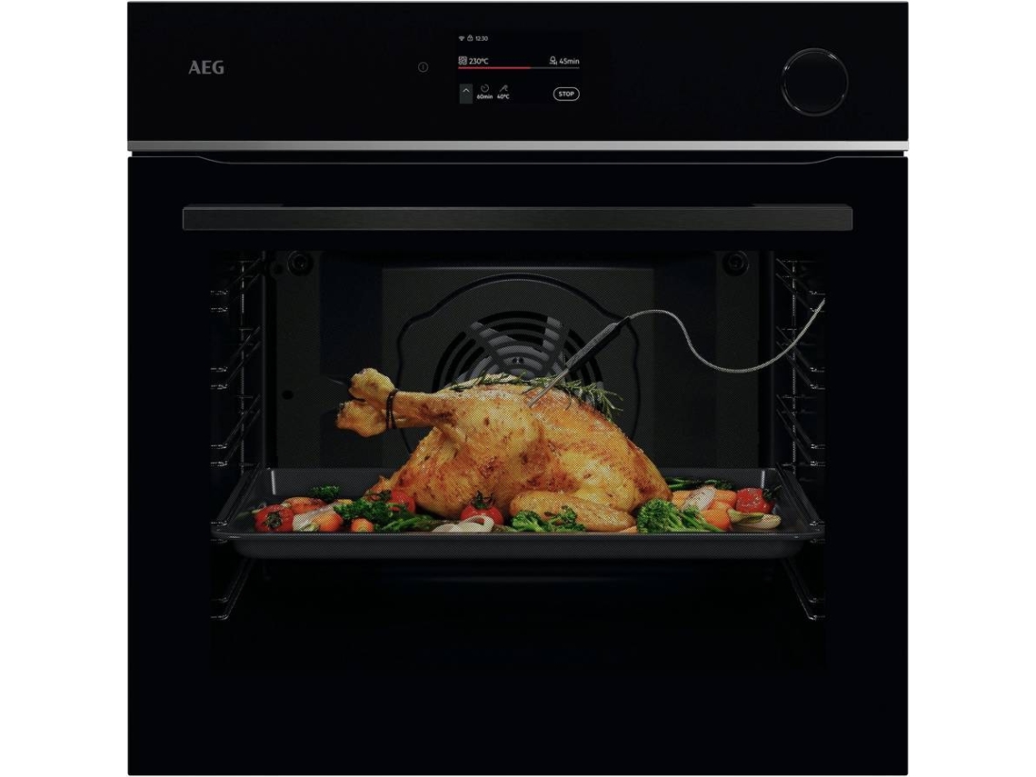 Horno AEG TR7PB73FSB SteamCrisp (72 L - 59.5 cm - Pirolítico - Negro)