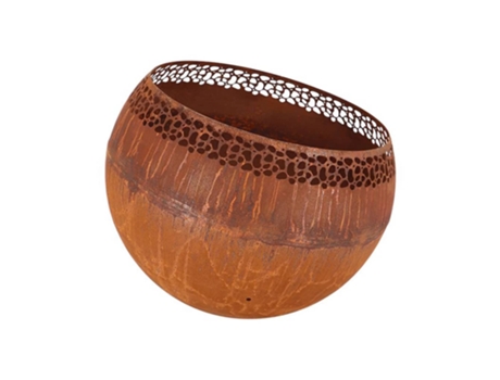 Brasero en forma de bola con puntitos ESSCHERT DESIGN color óxido