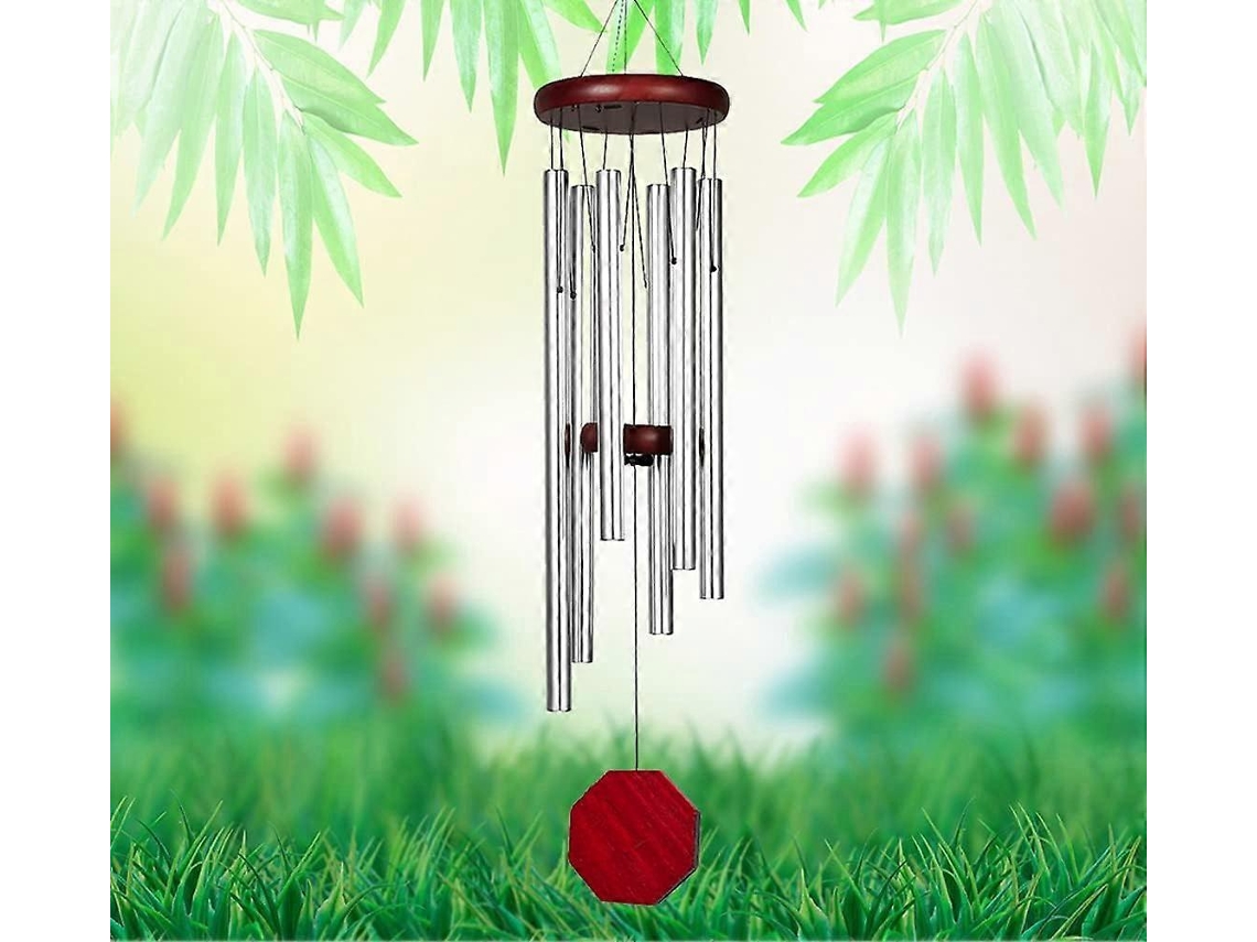 Rebe-campana De Viento Con Sonido Relajante, 6 Tubos De Aluminio Para Decoración Interior Y Exterior Jardin Balcón Patio Hogar