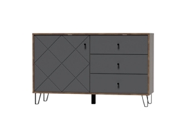 Aparador FURNLUX Bilbao (Beige, Madera Contrachapada - 123X40X75 Cm)