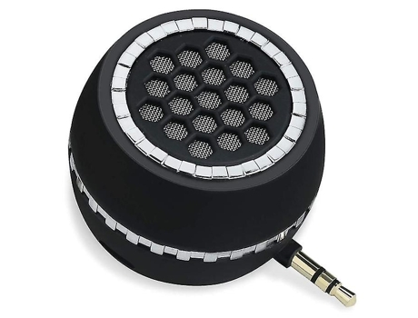 Altavoz portátil Mini altavoz para teléfono con interfaz de audio auxiliar de 3,5 mm, negro BISBISOUS