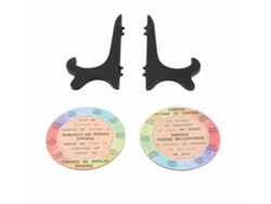 2 Ruedas De Madera Para Expresar Emociones Con Soporte De Plástico Para La Salud Mental Y La Decoración.