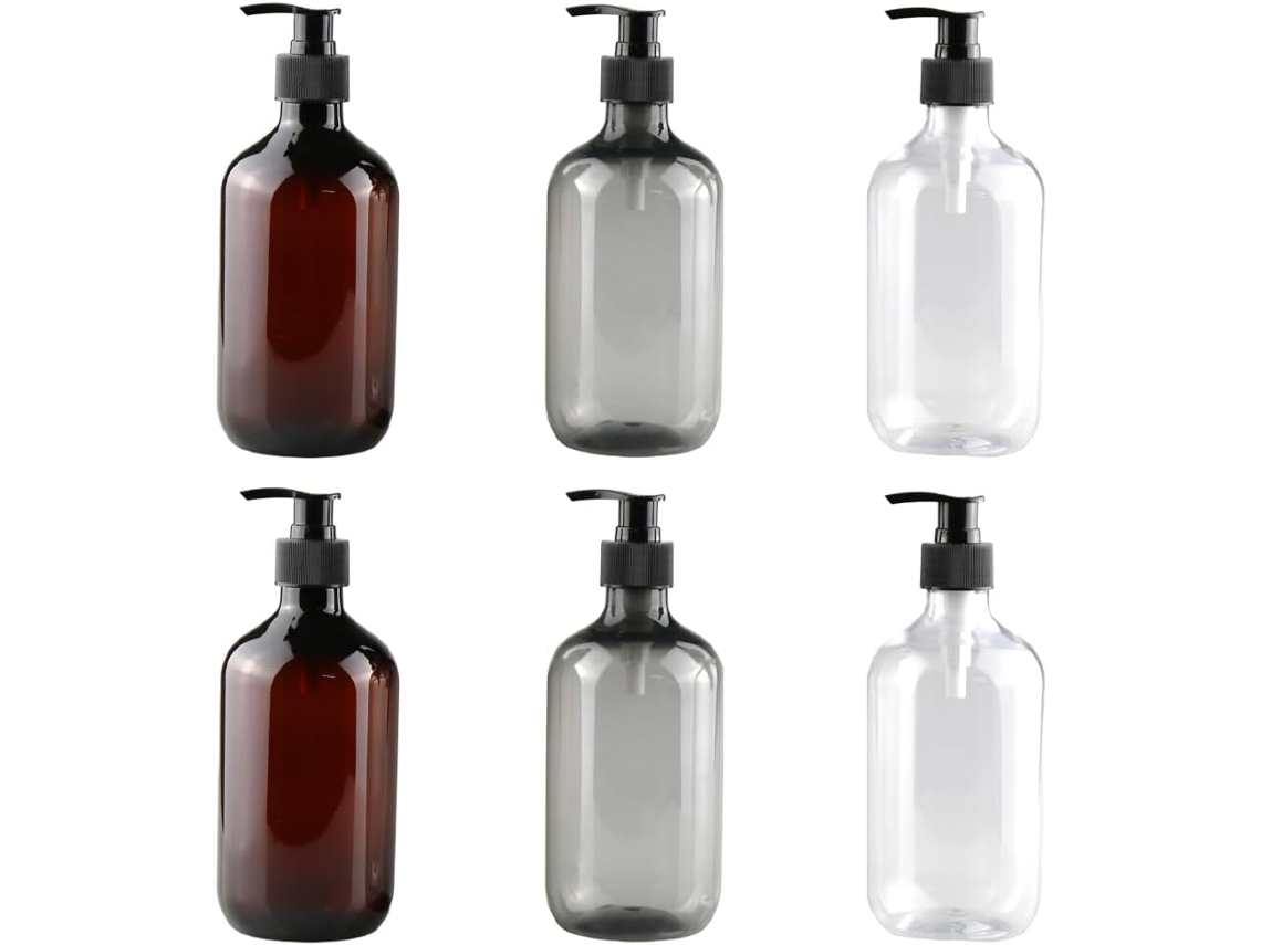 Botella De Viaje Reutilizable De 6 Piezas, Vacía, Para Dispensador De Champú Y Gel De Ducha.