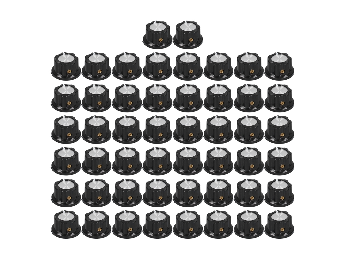 50 Puntas De Potenciómetro, Plástico De Ingeniería, Núcleo De Latón, 20 Mm, Bema02