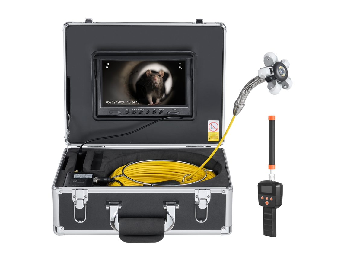 Cámara De Alcantarillado Succebuy, 98 Pies De Largo, Cámara De Conductos Autonivelante Con Localizador De 512 Hz Y Zoom De 36x.