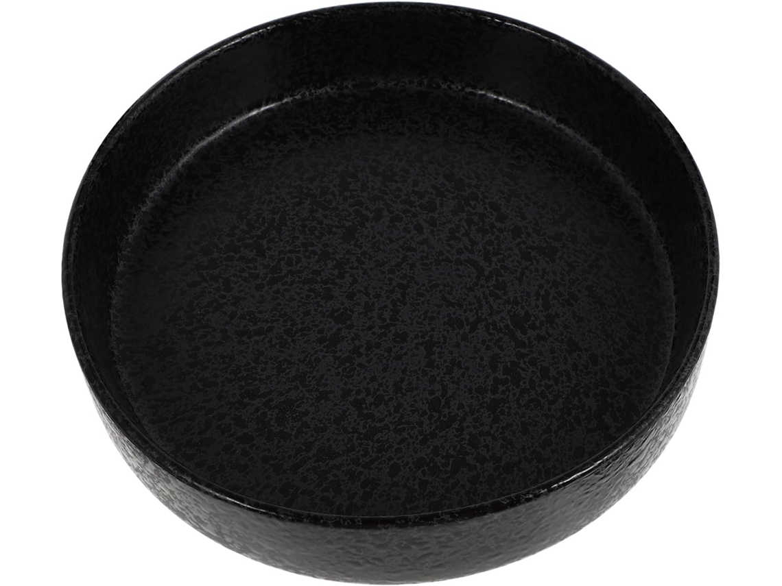Maceta De Cerámica Negra Mate De 20 Cm Para Flores