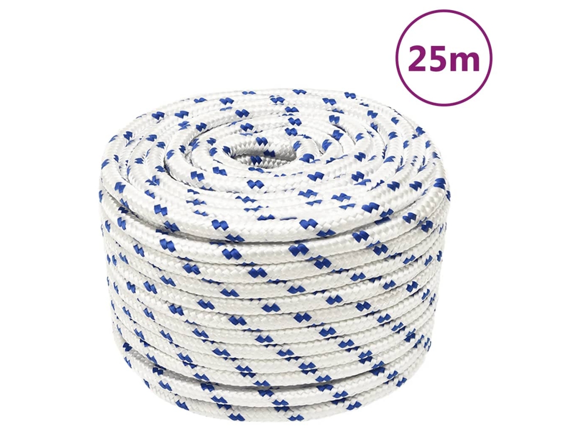 Cuerda De Barco Polipropileno Blanco 12 Mm 25 M