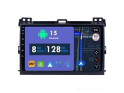 Coche Radio Android Auto Autoradio 8GB RAM 128G ROM CarPlay Navegación GPS Pantalla Táctil RoverOne para Toyota Land Cruiser Prado 120 3 2002 - 2009 