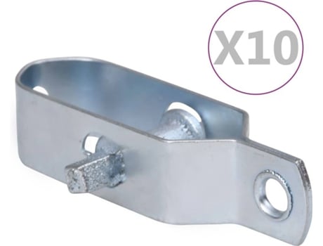 Set 10 Tensores de Alambre para Animales de Granja VIDAXL Acero (Gris - Metal - 10x2.8x2.2 cm)