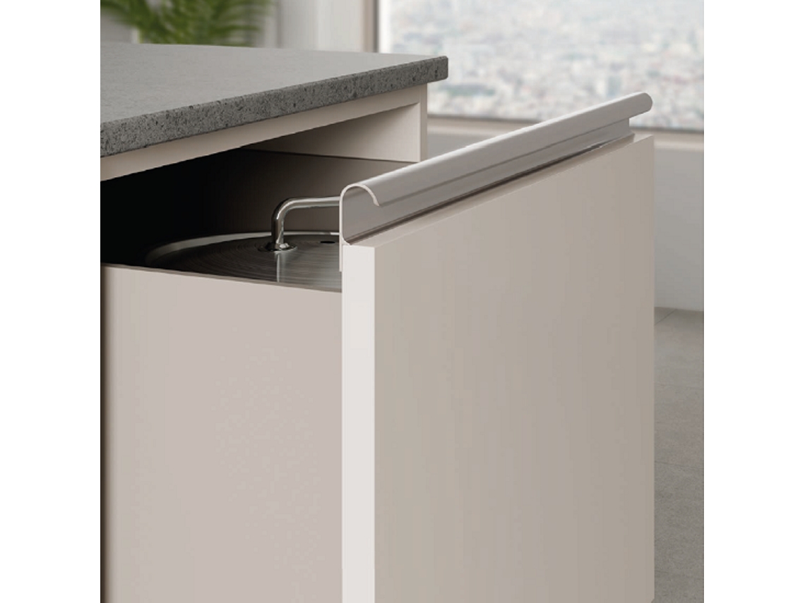 Tirador para muebles ABS HARDWAREXCHANGE, 96 mm, blanco brillante (96 mm)
