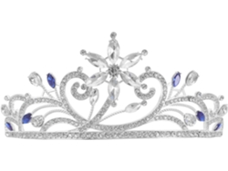 Corona Navideña De Diamantes De Imitación En Aleación, Tiara De Cristal Brillante Para Mujeres Y Niñas, Diadema