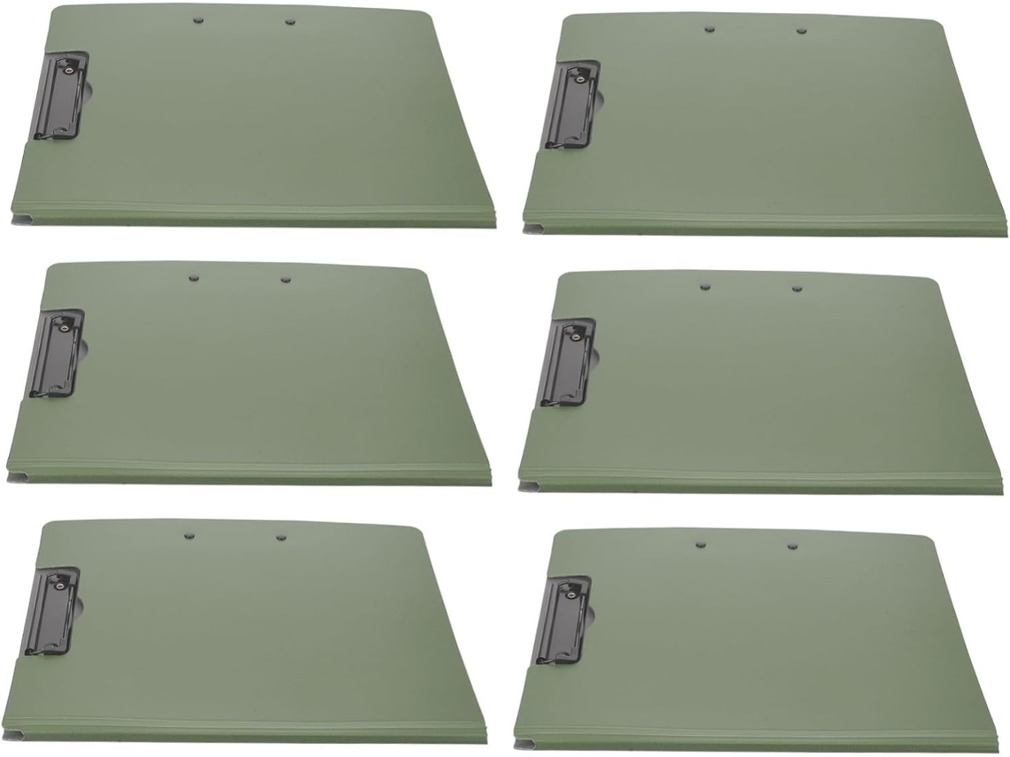 Carpeta Portadocumentos Plegable De 6 Piezas Con Clips Dobles Horizontales Y Verticales.