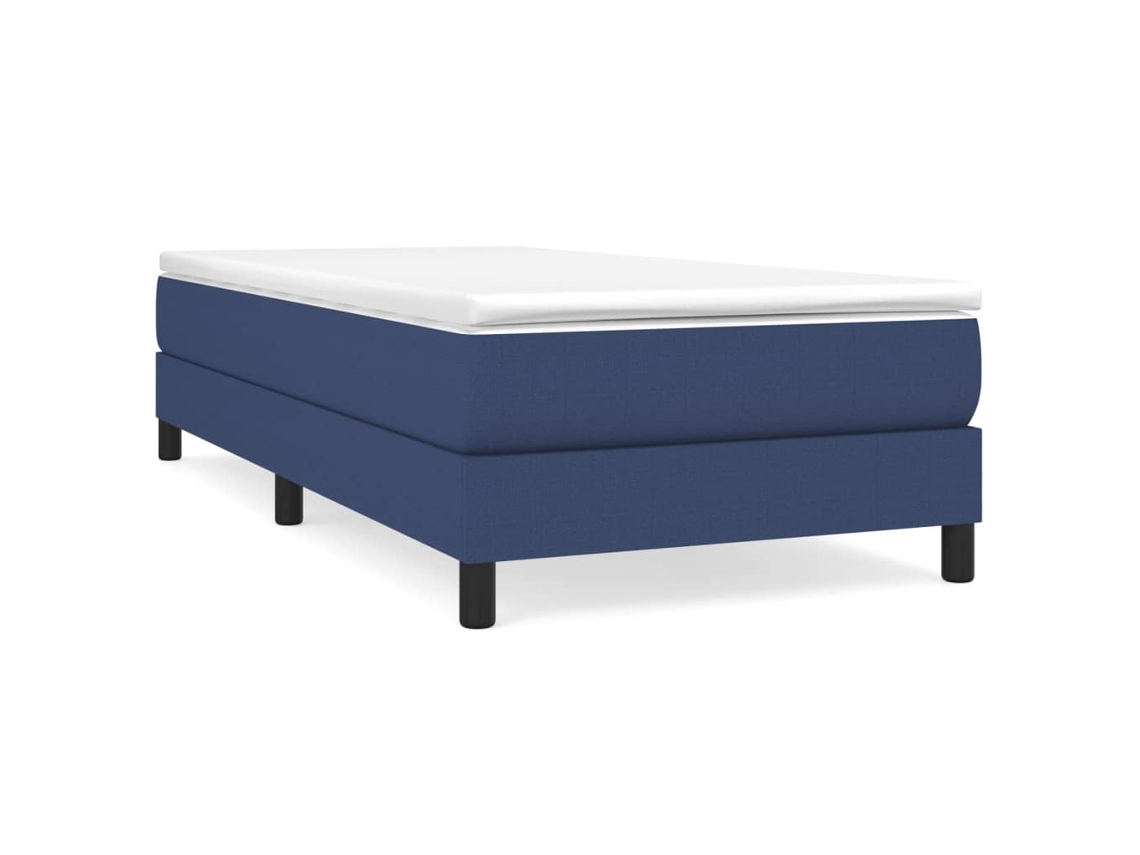 Maison Exclusive - Cama Box Spring Con Colchón Tela Azul 100x200 Cm
