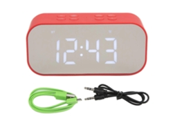 Reloj despertador electrónico con espejo y reducción de ruido inteligente, altavoz digital doble de 45 mm, Du Chennnls