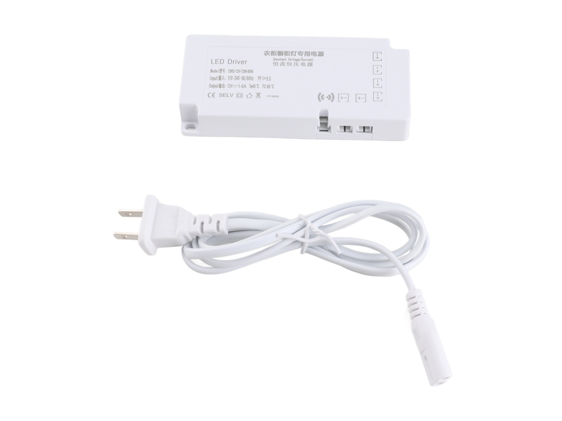 Fuente De Alimentación Led Para Armarios Con Cable De Salto 6 Bits 12v Ewd‑12w‑60w‑1205