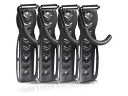 Juego de 4 soportes de pared MDUG para bicicletas, 26x11x12 cm, hasta 30 kg.