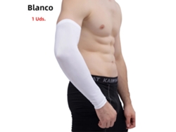 Manga De Compresión Deportiva Para Baloncesto Y Ciclismo (blanca, Talla S) - Funda Cálida