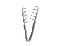 Peine de púas anchas y suaves para peinar, peine para flequillo de textura suave MDUG (plateado, 1 unidad)