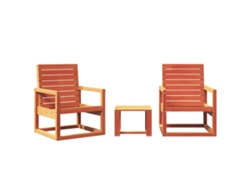 Maison Exclusive - Juego De Muebles Jardín 3 Pzas Madera Maciza Pino Marrón Cera