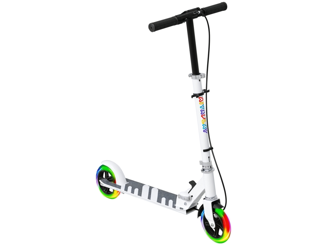Patinete Infantil 3-8 Años Doble Freno Metálico Blanco