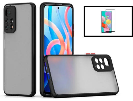 Kit Carcasa Trasera Protección Cámara + Protector de Pantalla Xiaomi Redmi Note 11 Pro 5G GIFT4ME Negro
