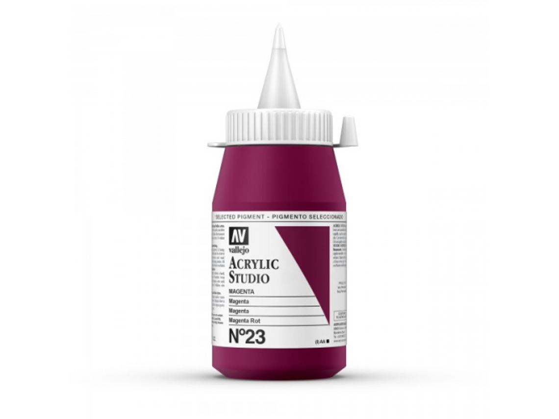 Pintura Acrilica Vallejo Studio 500 Ml (23 Magenta)