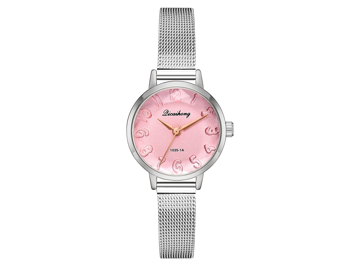 Reloj De Pulsera De Cuarzo Simple Link Para Mujer (rosa)