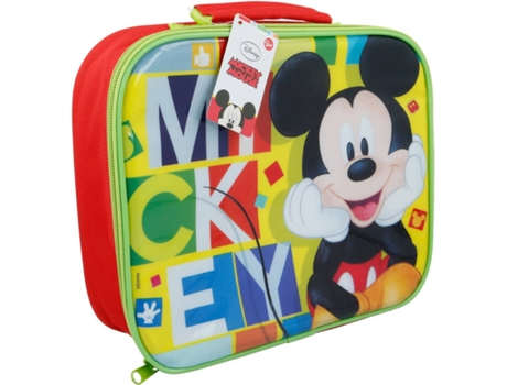 Mochila Lonchera MICKEY MOUSE (Rojo - Poliéster - 7.3 x 25 x 20 cm)