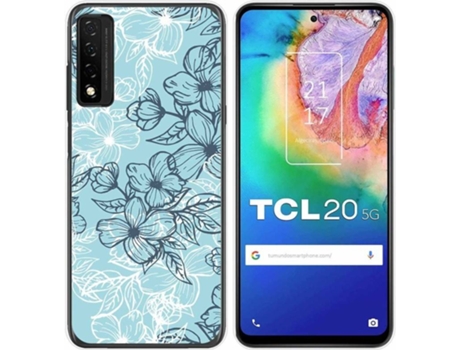 Carcasa TCL 20 5G TUMUNDOSMARTPHONE Dibujos Transparente Flores 03 Multicolor