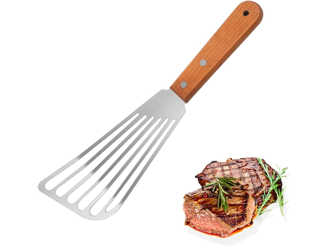 Espátula De Acero Inoxidable, Cocina, Concha De Pescado, Espátula De Pescado Pequeña, Espátula Para Pescado Y Redes Con Cabo Ergonómico