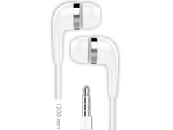 Auriculares intraaurales Tech One Tec2905 con conector de micrófono de 3,5 mm, color blanco