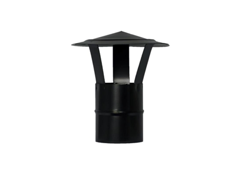 Wolfpack sombrero vitrifiado para estufa pellet, leña, chimenea, extracción de humos, para tubo ø 80 mm.