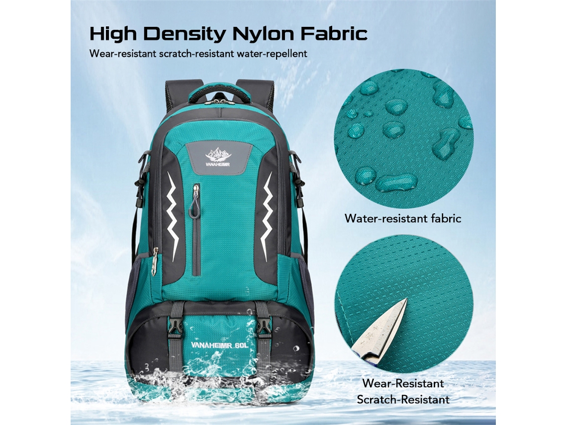 Mochila De Trekking De 60 Litros Resistente Al Agua Para Camping, Montañismo, Viajes Y Actividades Al Aire Libre, Unisex.