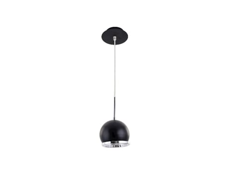 Lámpara De Suspensión Bola En Metal Negro 14X14X8,35 Cm EPIKASA