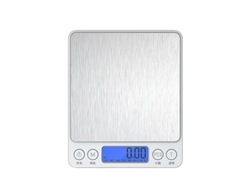 Báscula de cocina electrónica de alta precisión de 2 kg/0,1 g, ideal para hornear y cocinar (alimentada por batería)