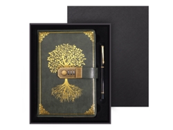 Cuaderno diario A5 Árbol de la Vida con bolígrafo y caja de regalo Eifson