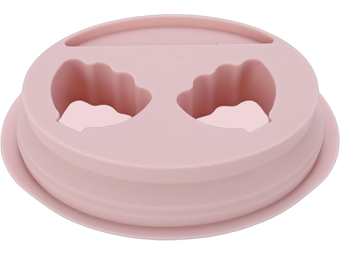 Recipiente Doble De Silicona Para Remojar Las Uñas, Ranura Para Herramientas De Manicura Profesional, Rosa, Suave.