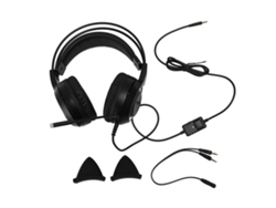 Fone De Ouvido Gamer Com Microfone 3.5mm Stereo Redução De Ruído Orelhas De Gato Adoráveis Preto Para Xbox Pc Celular