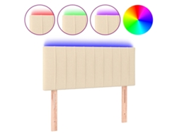 Maison Exclusive - Cabecero Con Led De Tela Color Crema 100x5x78/88 Cm