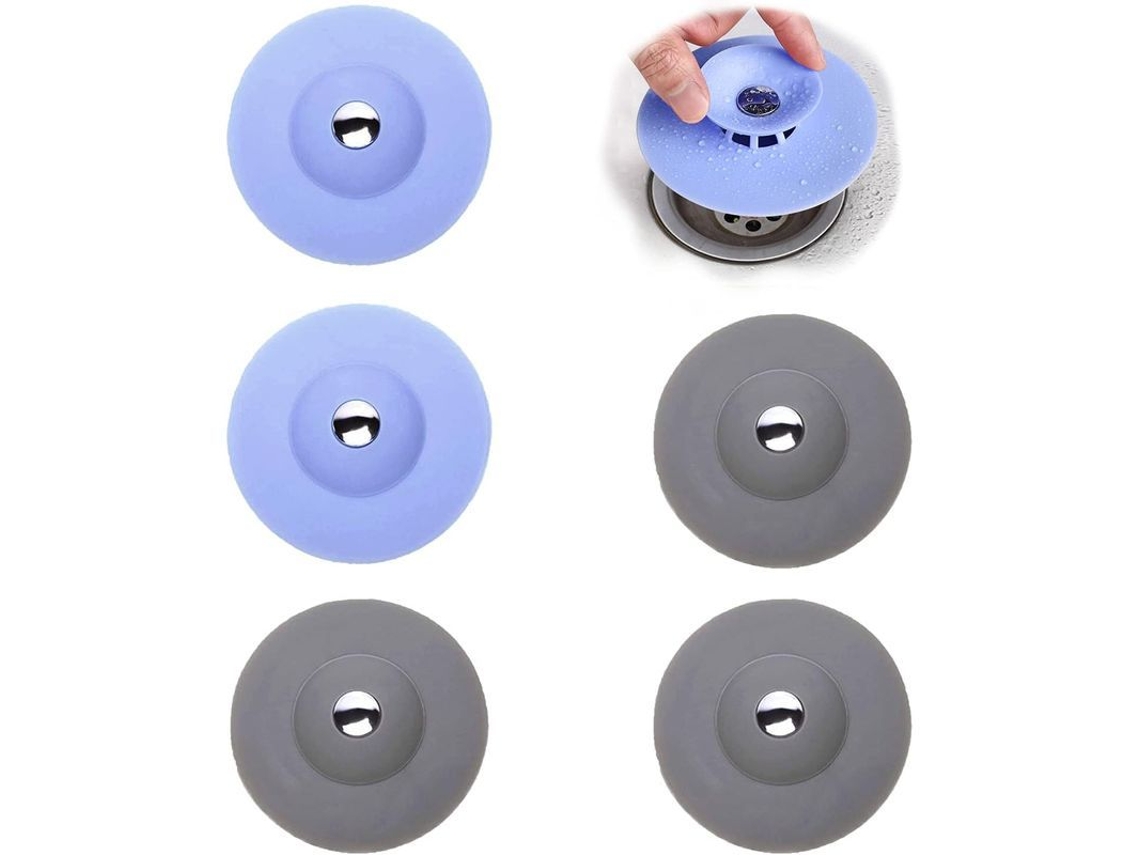 5 Tapon Desagüe Ufo, Tapa Desagüe Cocina, Tapon Bañera, Sello Antifugas, Desagüe Piso Universal
