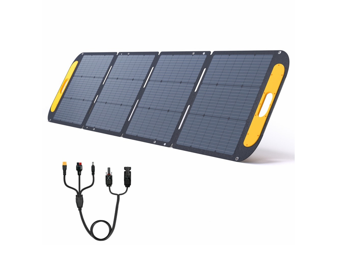 Painel Solar Dobrável VTOMAN Vs200 Pro 200w Monocristalino 23% Alta Eficiência Etfe Ip67 Impermeável Mc4 para Estação de Energia Portátil | VTOMAN