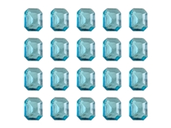 10 piezas de adornos para uñas con taladro azul hielo a través de la luz de la luna NEVEANCE