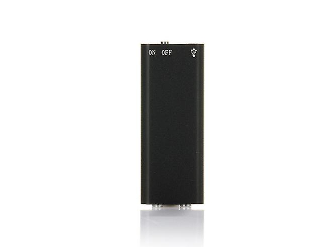 Mini grabadora de audio digital USB con reproductor MP3 activado por voz, grabación a 192 kbps, 16 GB, Yizhood (negro)